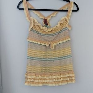 Frilly Yellow Missoni tank